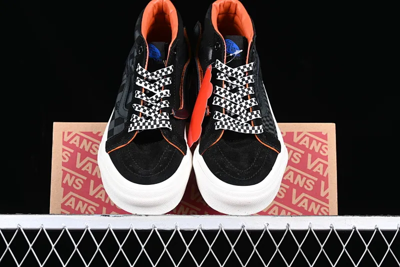 All categories Vans Vans series Vans Mid Vans SK8-Mid Vans mid-top black dark checkerboard Chinese casual sneakers VN0A391FJB2